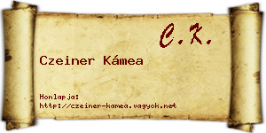Czeiner Kámea névjegykártya