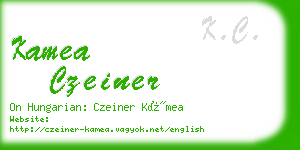 kamea czeiner business card